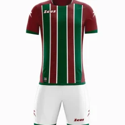 Zeus Icon Teamwear Set Camiseta con pantalones cortos rojo oscuro blanco