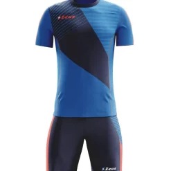 Zeus Kit Alex Hombre Conjunto de fútbol con Pantalones cortos royal blue rojo solar