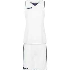 Zeus Kit Flora Mujer Camiseta de baloncesto con pantalones cortos blanco