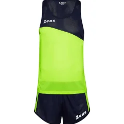 Zeus Kit Robert Hombre Conjunto de atletismo Camiseta con pantalones cortos amarillo