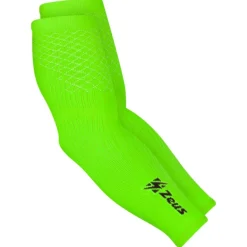 Zeus Manga de compresión Vendaje de codo elástico verde neón