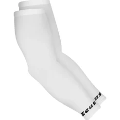 Zeus Manga de compresión Vendaje de codo elástico blanco