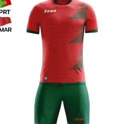 Zeus Mundial Teamwear Set Camiseta con pantalones cortos rojo verde