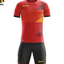 Zeus Mundial Teamwear Set Camiseta con pantalones cortos rojo negro