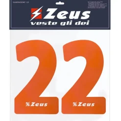 Zeus Números termoadhesivos 1-22 23cm naranja senior