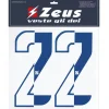 Zeus Números termoadhesivos 1-22 10cm medio royal blue