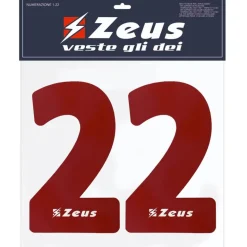 Zeus Números termoadhesivos 1-22 25cm senior rojo oscuro
