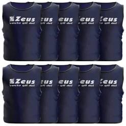 Zeus Pack de 10 Chalecos de entrenamiento Marino