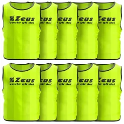 Zeus Pack de 10 Peto de entrenamiento amarillo neón
