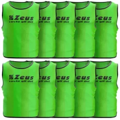 Zeus Pack de 10 Peto de entrenamiento verde neón