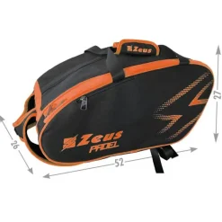 Zeus Padel Bag Pala de pádel Bolso negro naranja